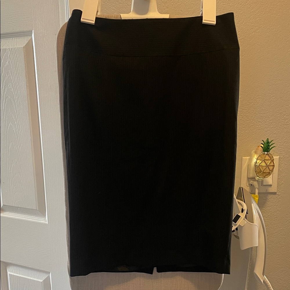 Express Black Pinstripe Pencil Skirt